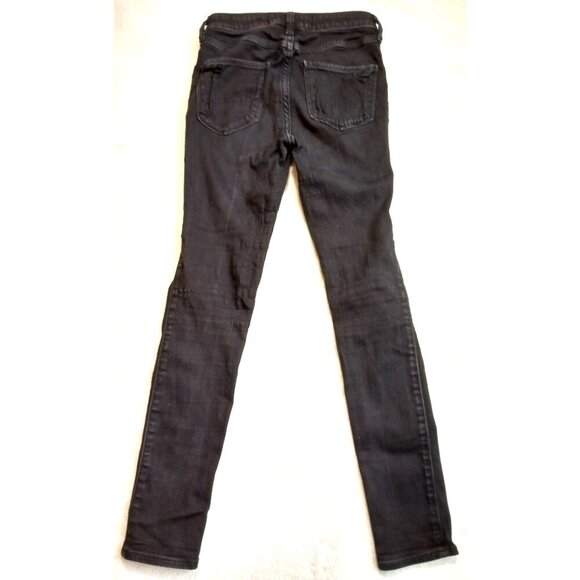 Hollister Jeans Size 0 Short  W24 L26 Womens Legging Crop High Rise Dark Wash Bl - Picture 3 of 6